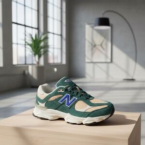 Brand New 🔥🔥🔥👟New Balance 9060 Green and Peach Sneakers youth size 6